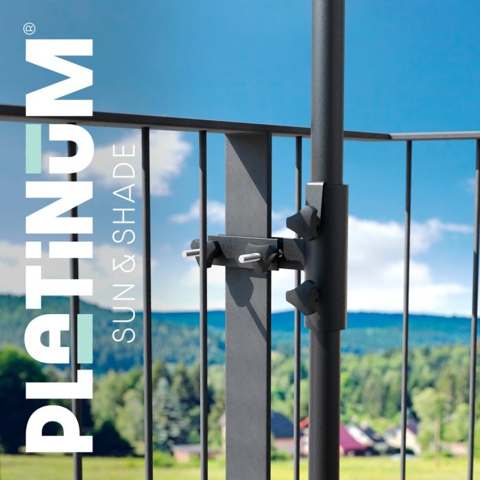 Platinum balkonklem verticale vlakke reling - Afbeelding 2