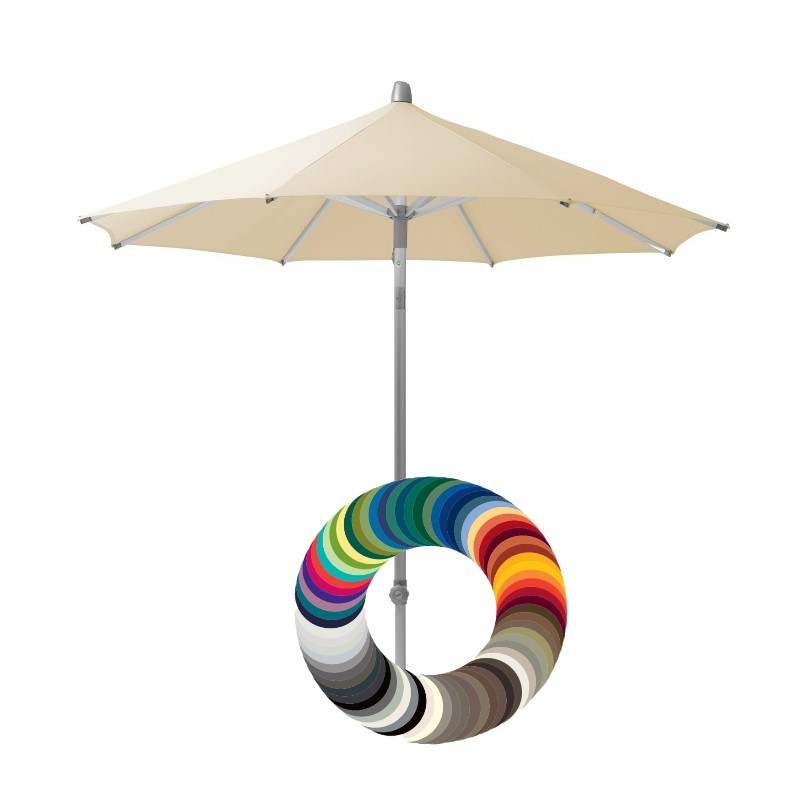 Alu-Push parasoldoek rond