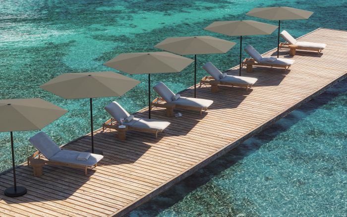 Umbrosa NATA parasol 230x230cm Beige Limestone frame - Afbeelding 3