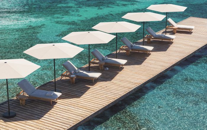 Umbrosa NATA parasol Ø 280cm Beige Limestone frame - Afbeelding 3