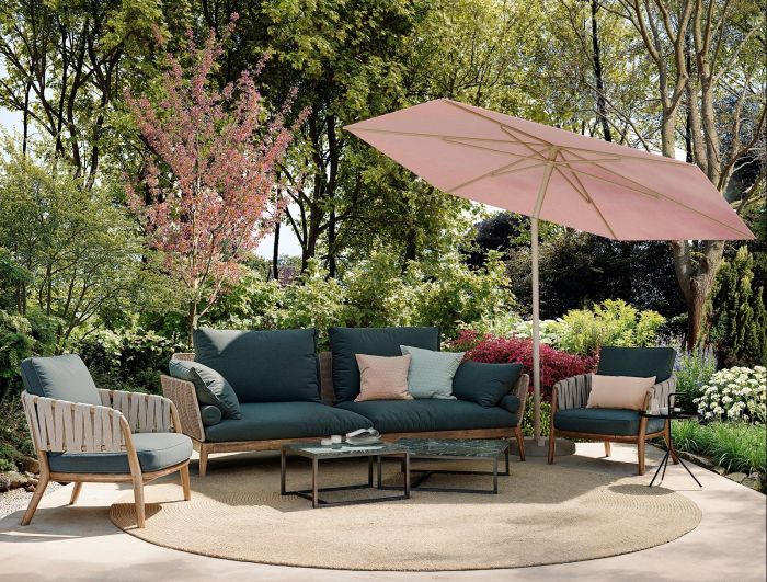 Umbrosa NATA parasol 230x230cm Beige Limestone frame - Afbeelding 2