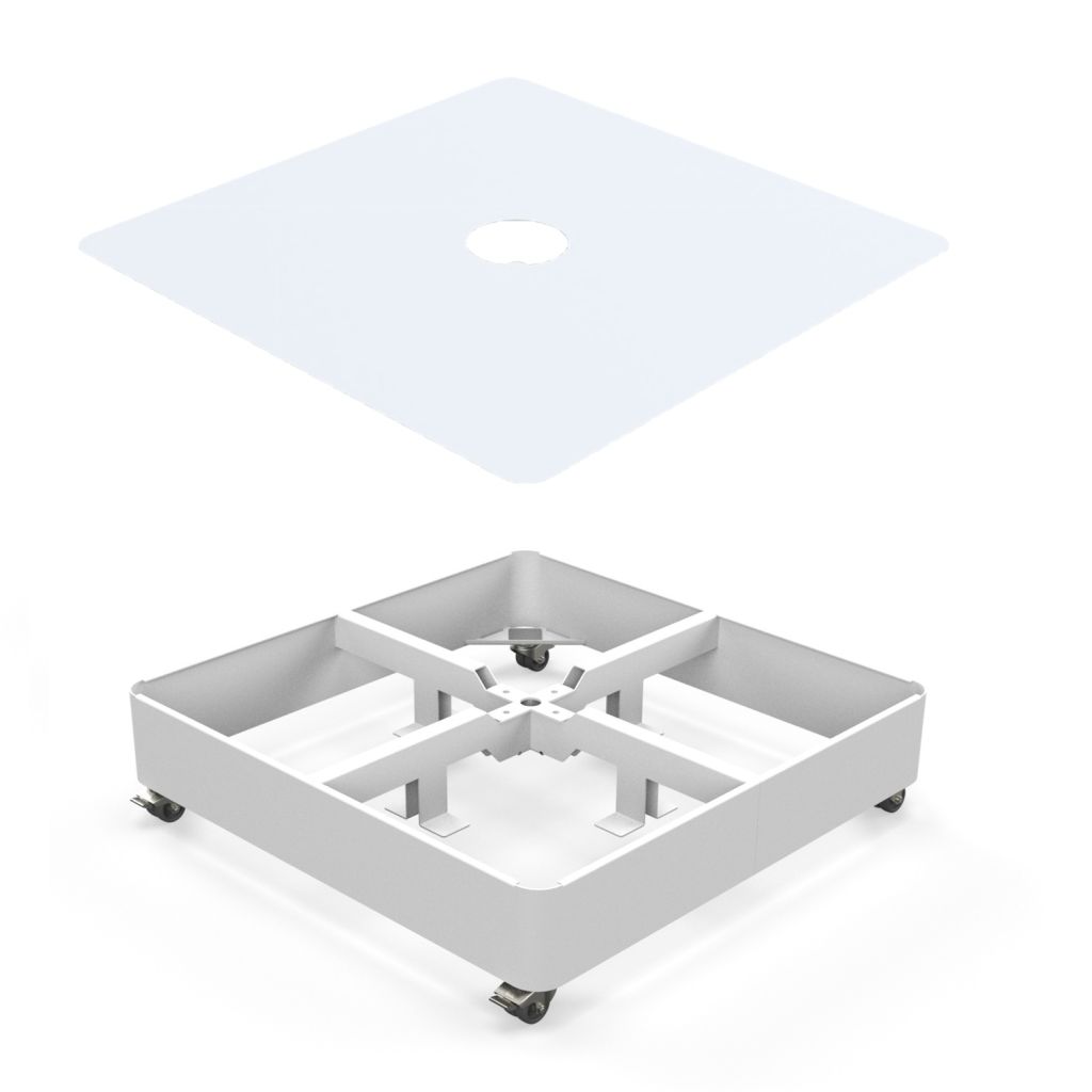 PX tile base Papyrus met plate white