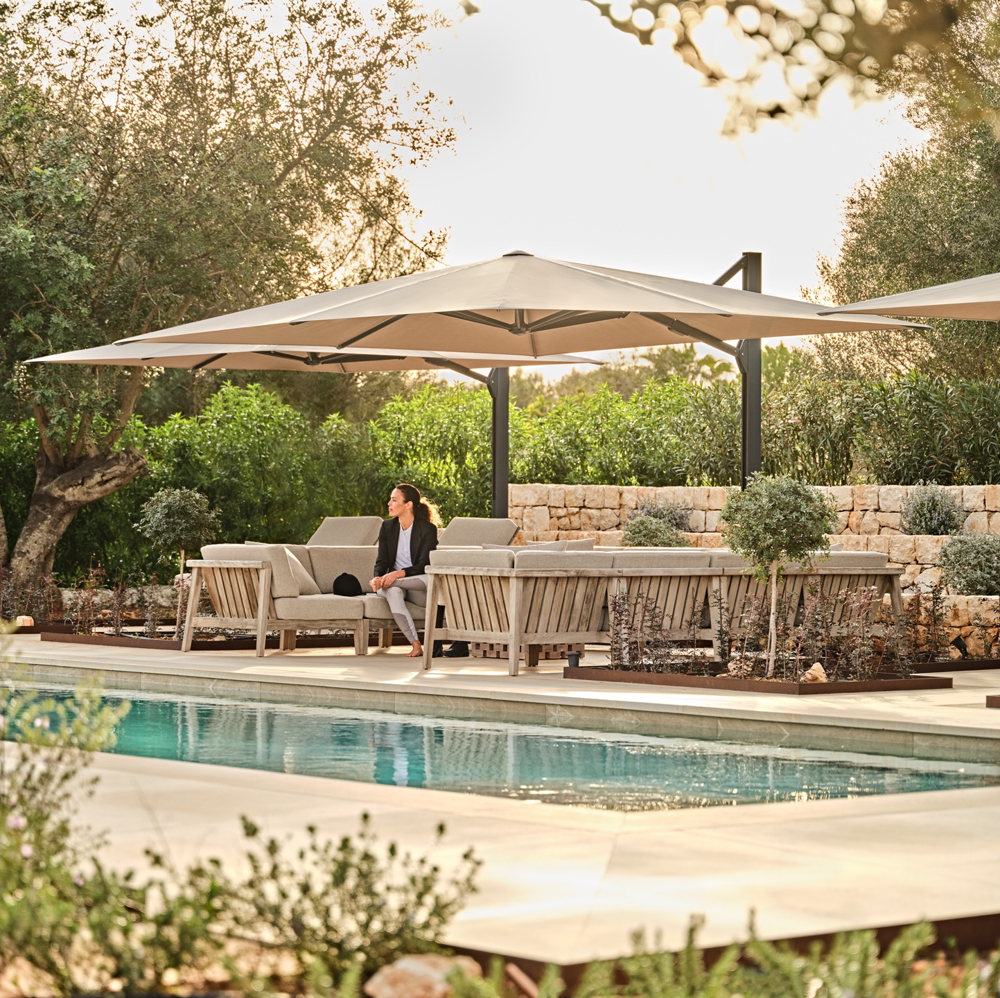 Glatz AMBIENTE NOVA zweefparasol Ø 500 cm - Afbeelding 2