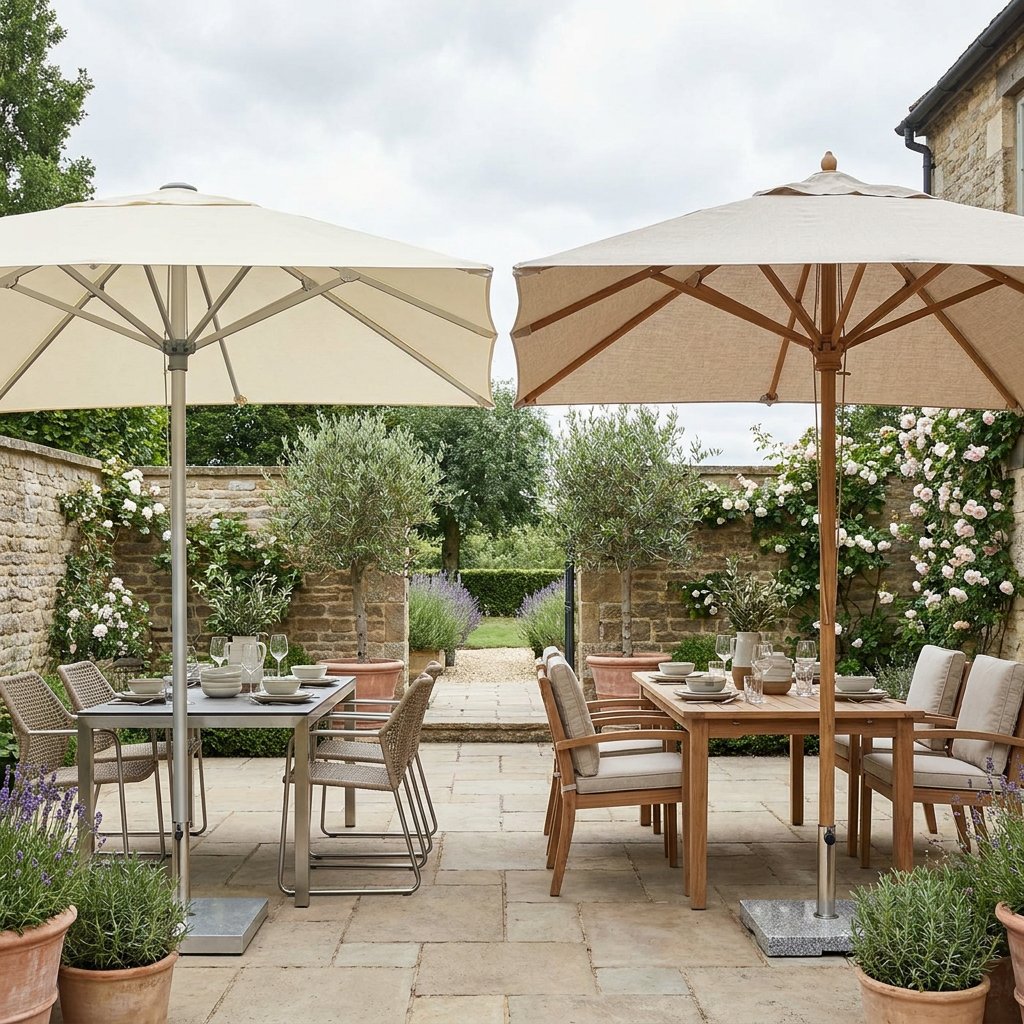 Glatz parasol aluminium vs hout