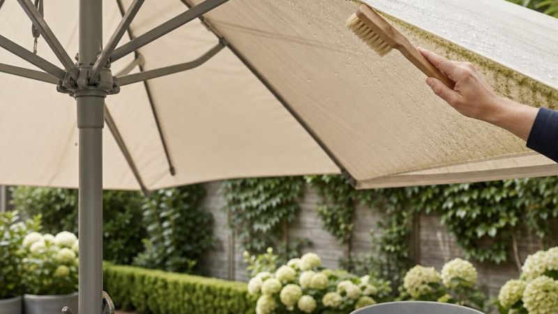 Glatz parasol schoonmaken