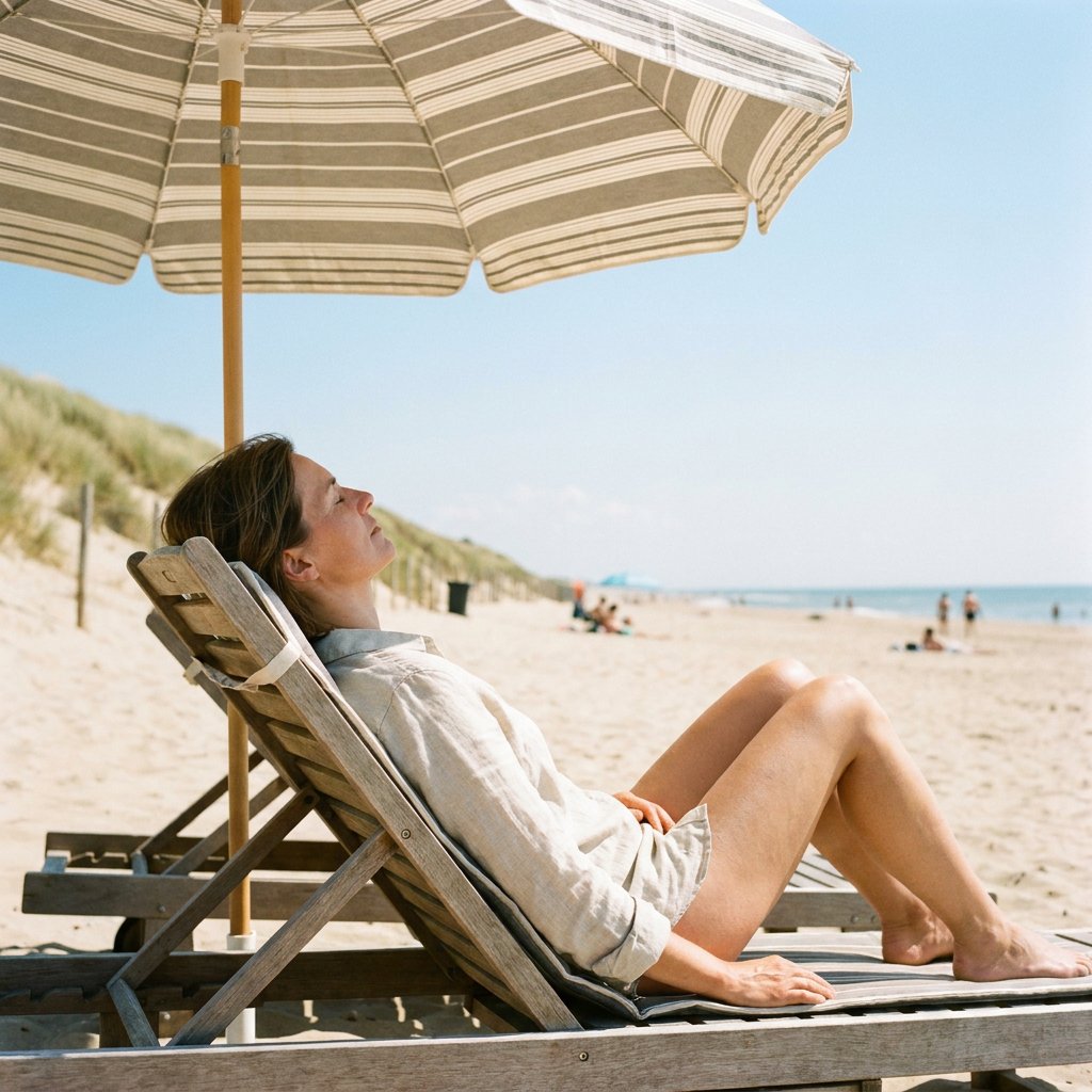 Kunt U onder een parasol bruin worden?