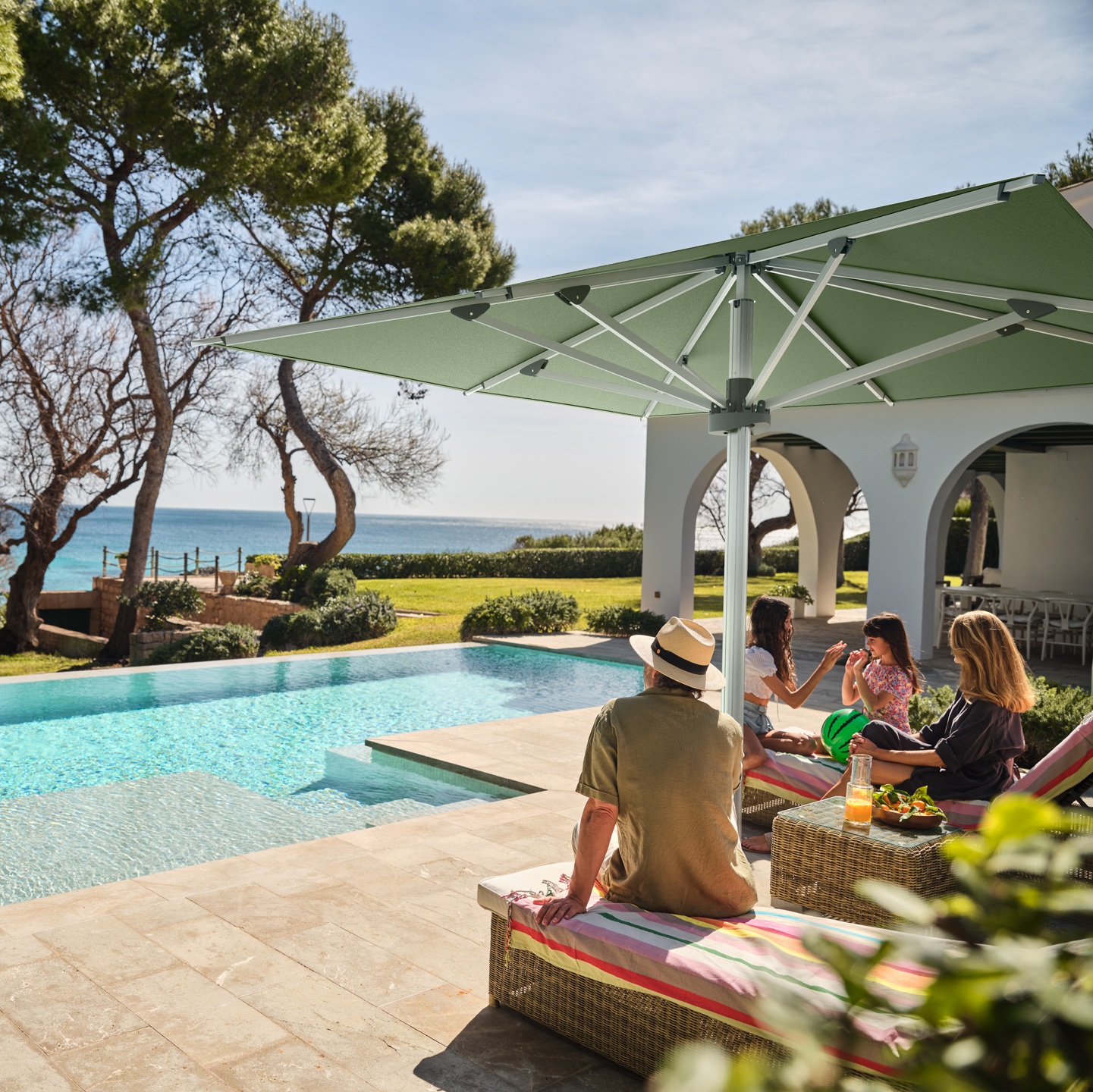 Glatz PALAZZO Style horeca parasol rechthoek 350x250 cm klasse 5 - Afbeelding 2