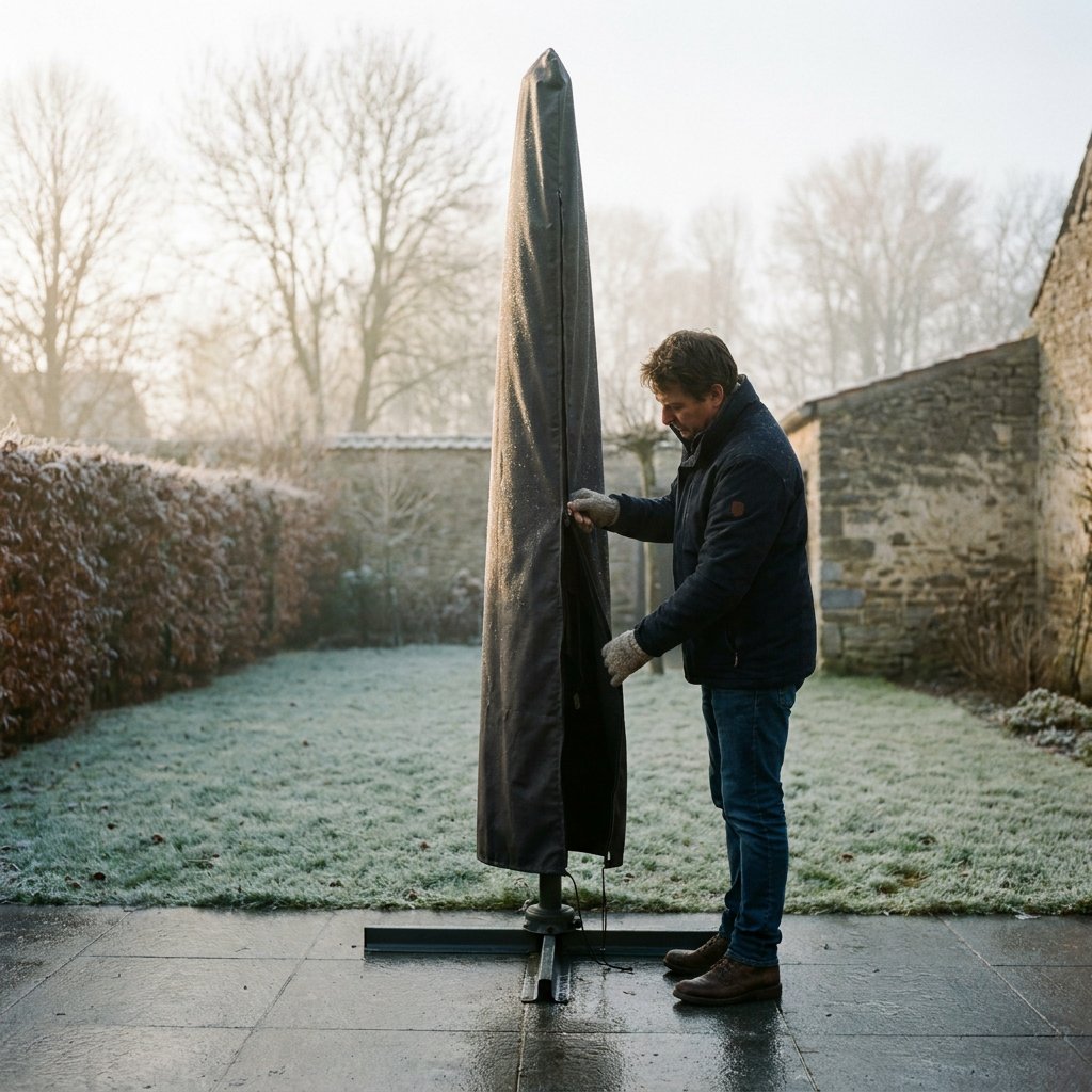 Parasolhoes in de winter