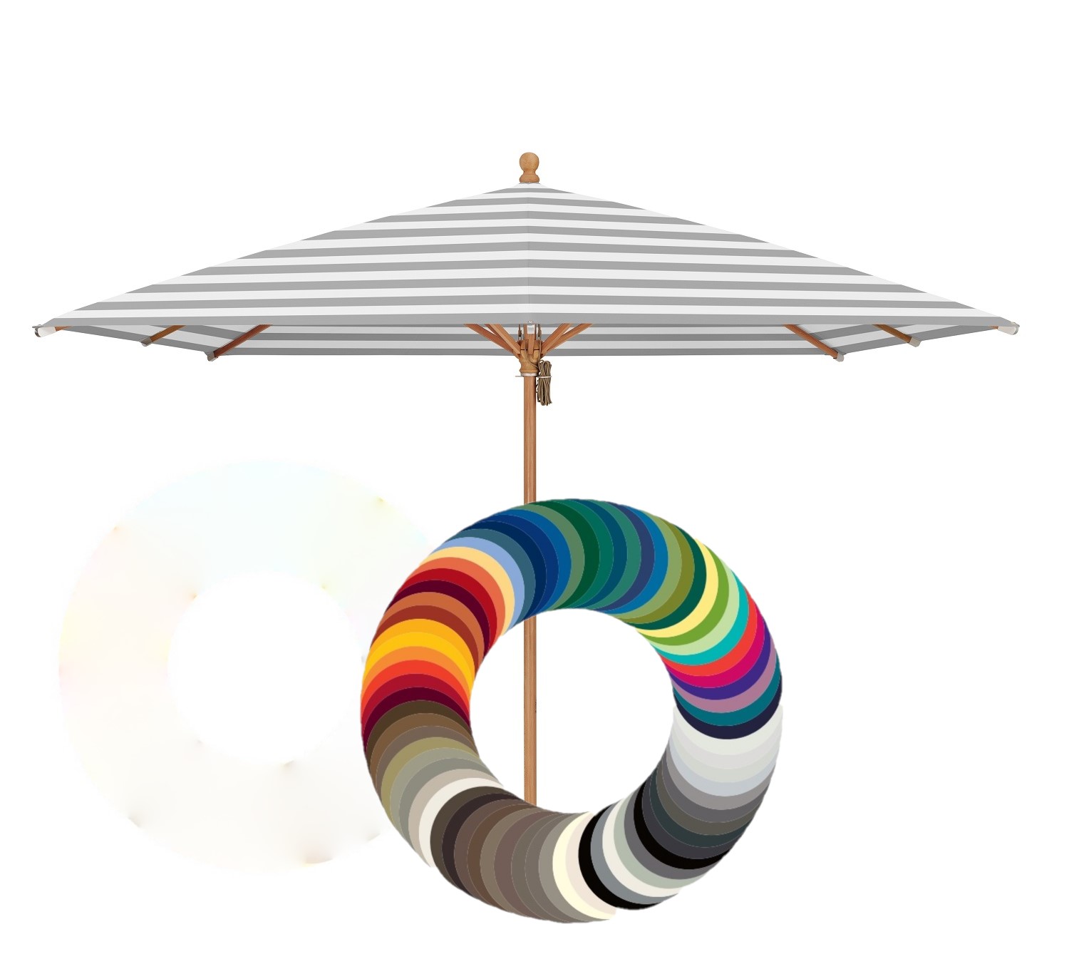 Piazzino parasoldoek vierkant