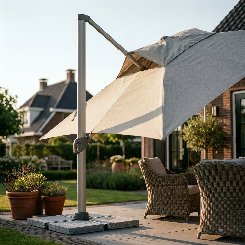 Windvanger bij een zweefparasol: wat doet het?